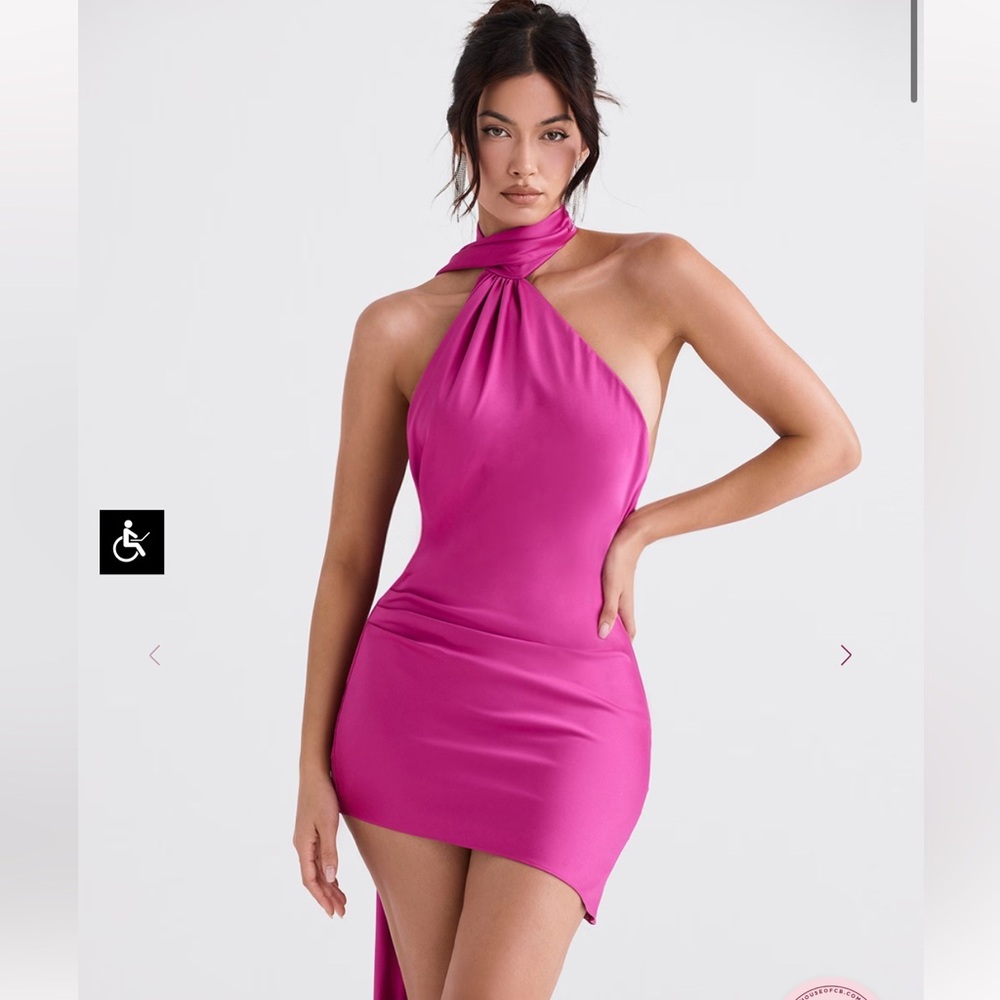 HOUSE OF CB Aida Pink Mini Dress S